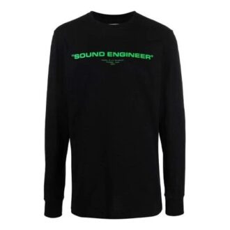 FW21 Imprimé à motifs, manches longues, col rond, version noire