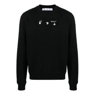 FW21 Logo col rond manches longues coupe ample noir