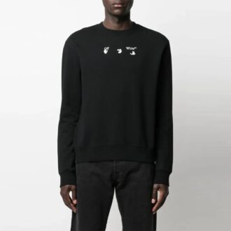 FW21 Logo col rond manches longues coupe ample noir