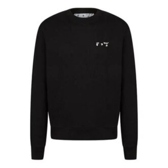 FW21 Logo Coton Col rond Manches longues Version Noir