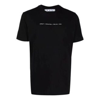FW21 Motif Arrows, alphabet, couleur unie, version manches courtes, noir