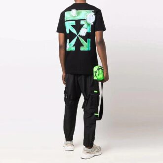 FW21 Motif Arrows, alphabet, couleur unie, version manches courtes, noir