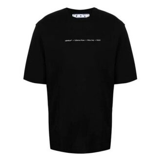 FW21 T-shirt à col rond et Shorts avec logo imprimé motif Arrows, version standard, noir