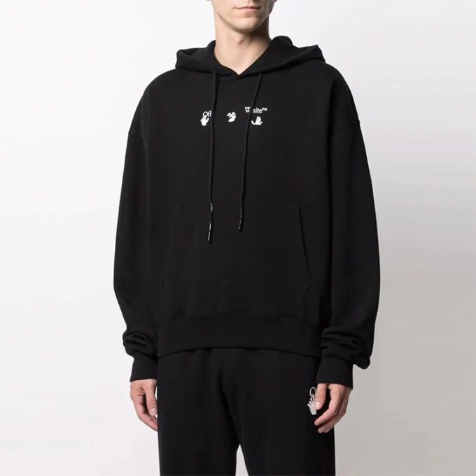 FW21 T-shirt de sport pour homme noir avec logo Melting Arrow imprimé