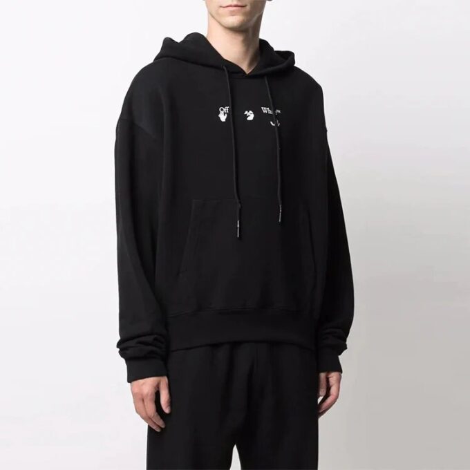 FW21 T-shirt de sport pour homme noir avec logo Melting Arrow imprimé