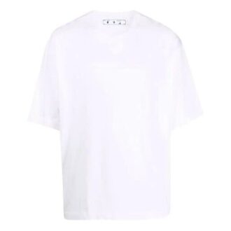 FW21 T-shirt à manches courtes ample à motif logo, blanc