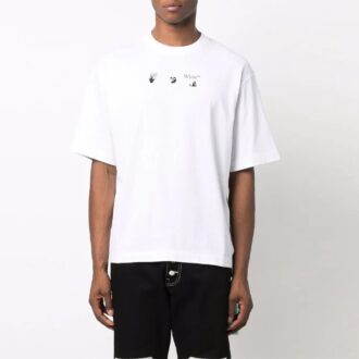 FW21 T-shirt à manches courtes avec logo Arrows, version standard, blanc