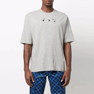FW21 T-shirt à manches courtes et col rond avec logo Arrows, version standard, gris