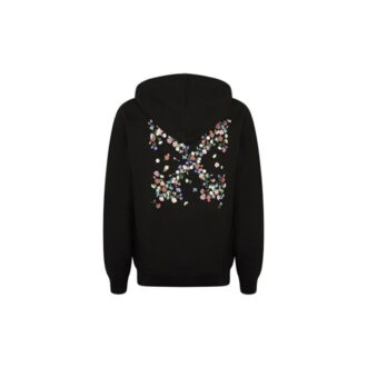 FW21 Version standard à fleurs et lettres, unisexe, noir