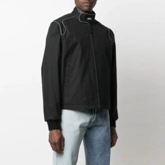 FW21 Veste aviateur à logo, version noire
