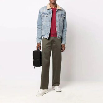 FW21 Veste en Denim délavé Stay Warm, version standard, bleue