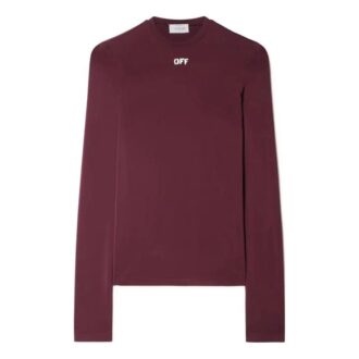 Haut ajusté Off-White sans logo « Burgundy »