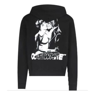 Haut à capuche imprimé Kissing FW20 pour homme, noir