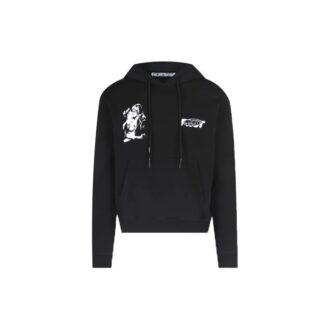 Haut à capuche imprimé Kissing FW20 pour homme, noir