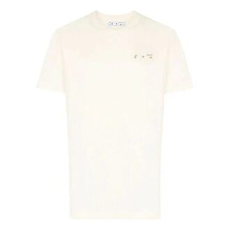 Homme Off-White x Browns 50 Logo croisé imprimé, col rond, Shorts, version standard, blanc