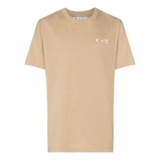 Homme Off-White x Browns Logo croisé imprimé col rond Shorts manches courtes kaki