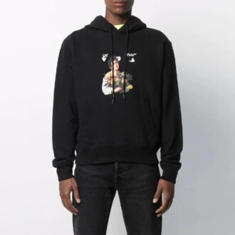 Homme SS21 Caravaggio Imprimé Garçons Oversize Noir