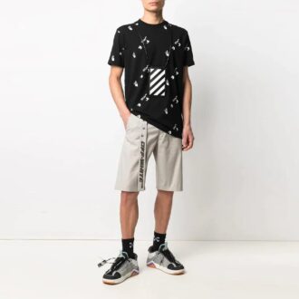 Homme SS21 Logo Col rond Noir