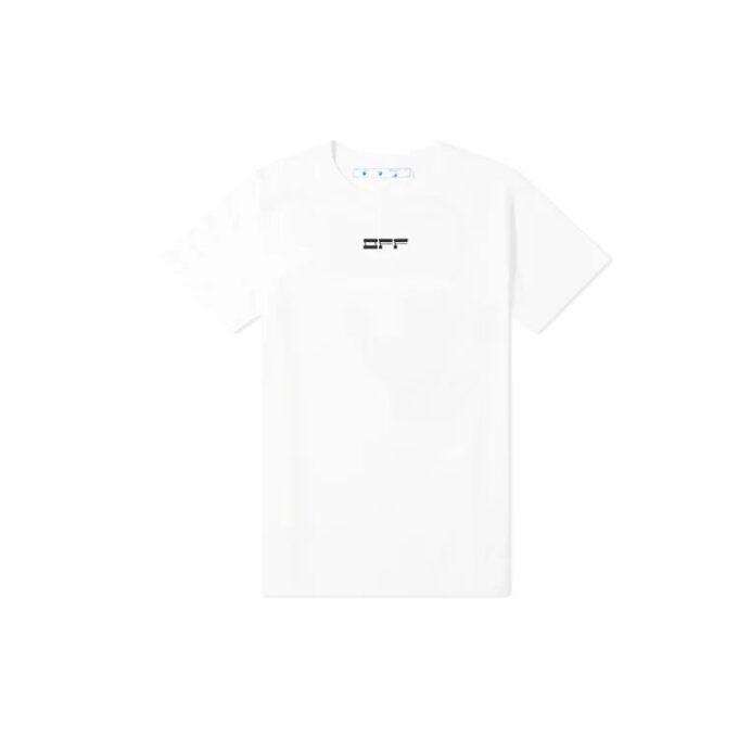 Imprimé alphabétique au dos, manches courtes, blanc