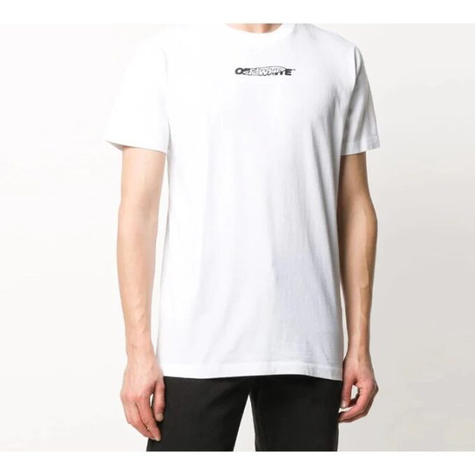 Imprimé au dos, manches courtes, version standard, blanc