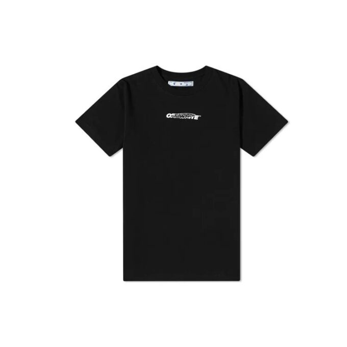 Imprimé au dos, manches courtes, version standard, noir