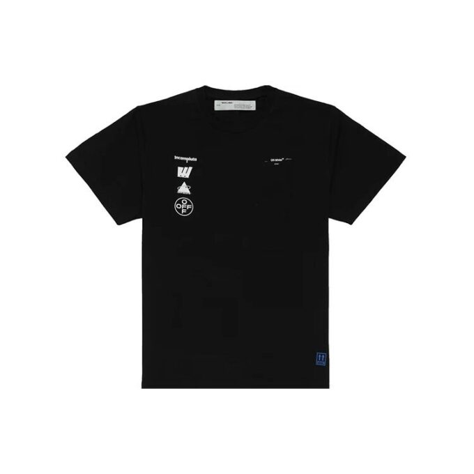 Imprimé au dos, shorts, coupe ample, noir