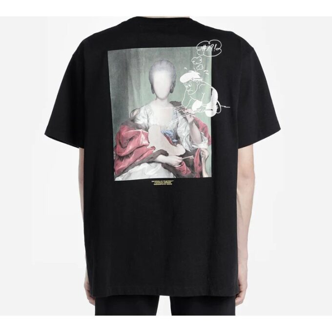 Imprimé au dos, shorts, coupe ample, noir