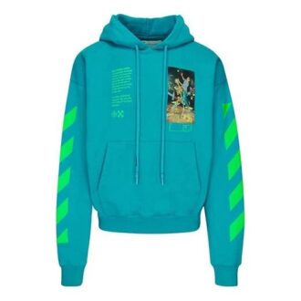 Imprimé flèche graphique en coton pour homme, bleu