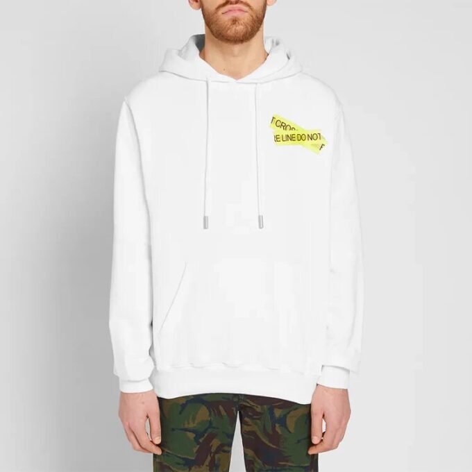 Imprimé flèche jaune, ample, blanc