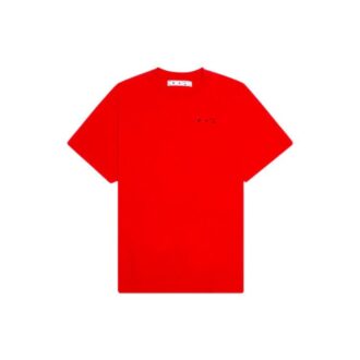 Imprimé logo dans le dos, col rond, Shorts, rouge