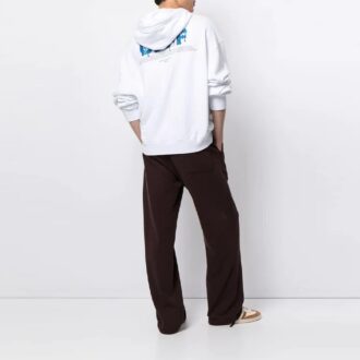 Imprimé logo FW21, manches longues, coupe ample, blanc