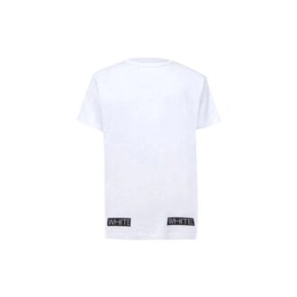 Imprimé logo rayé, Shorts, version standard, blanc