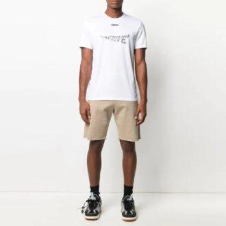 Imprimé à motifs, Shorts, coupe ajustée, version blanche