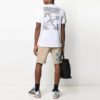 Imprimé à motifs, Shorts, coupe ajustée, version blanche
