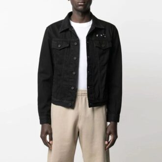 Jeans oversize imprimé Arrows SS21 pour homme, noir