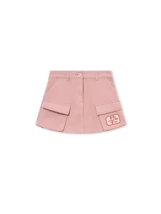 Jupe cargo à empiècements en satin