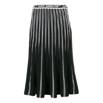 Jupe en tricot plissé Off-White « Noir »