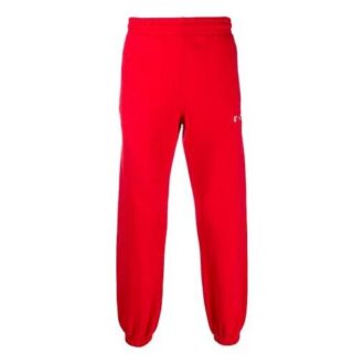 Logo brodé Ensemble Pantalon de sport rouge