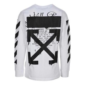 Logo Dripping Arrows imprimé Hommes Blanc