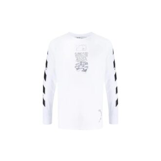 Logo Dripping Arrows imprimé Hommes Blanc