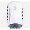 Logo Dripping Arrows imprimé Hommes Blanc