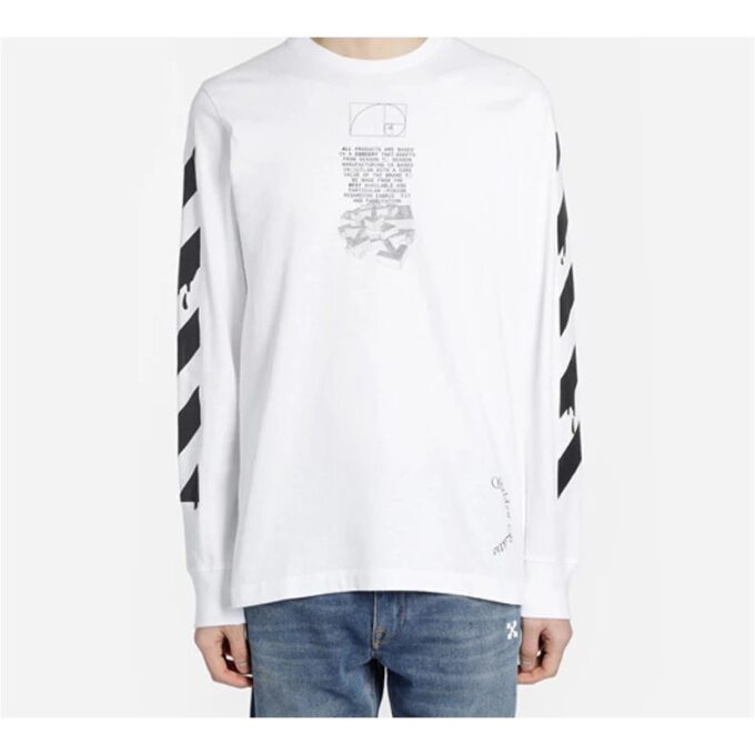 Logo Dripping Arrows imprimé Hommes Blanc