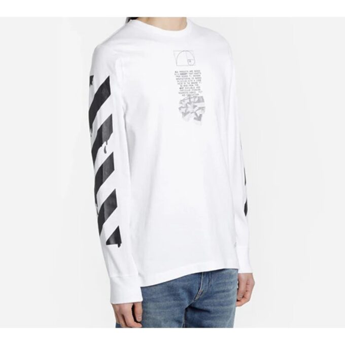 Logo Dripping Arrows imprimé Hommes Blanc