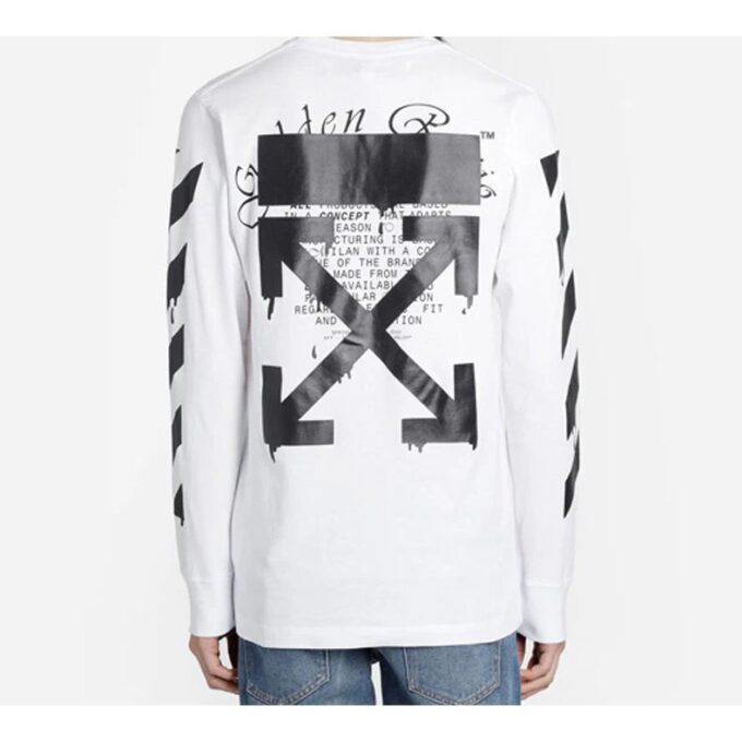 Logo Dripping Arrows imprimé Hommes Blanc