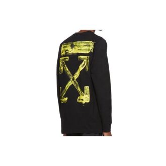 Logo imprimé sur coton, manches longues, noir