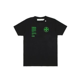 Logo pour homme à manches courtes avec croquis de flèches fluorescentes en forme d&rsquo;arc