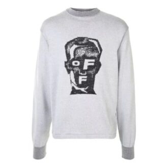 Masque pour homme Off-White en tricot gris