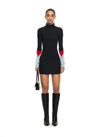 Mini-robe en Lycra avec empiècements colorés