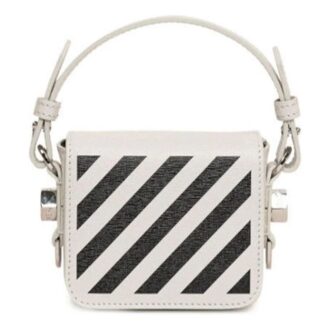 Mini sac à bandoulière Stripe blanc