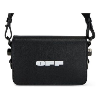 Mini sac à rabat Off-White Logo « Noir/Blanc »